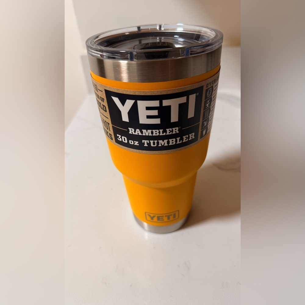 Yeti Rambler 30 oz Tumbler - Yellow (BeeKeeper) with Stainless Accents - Picture 11 of 14